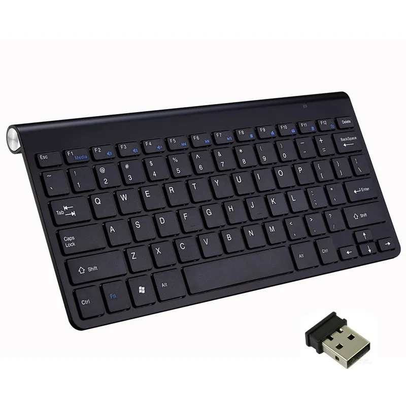 Miniteclado y ratón inalámbricos portátiles, conjunto combinado de 2,4G para Notebook, portátil, Mac, PC, TV inteligente, PS4 - Imagen 6