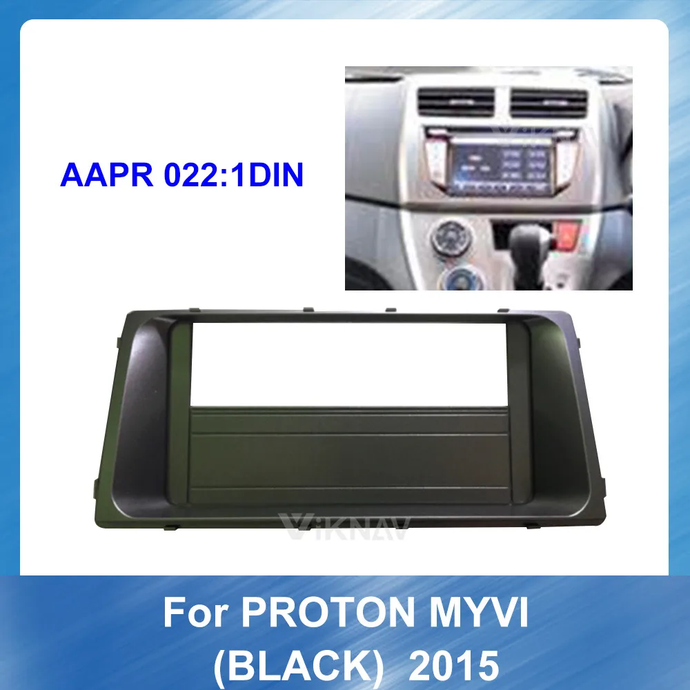 

2 din Radio Fascia for PROTON MYVI 2015 BLACK Stereo Audio Panel Mount Installation Dash Kit Frame Adapter Radio Stereo DVD