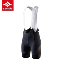 Santic-pantalones cortos de ciclismo para hombre, Shorts acolchados de alta elasticidad, versión de competición profesional, para bicicleta de montaña y carretera