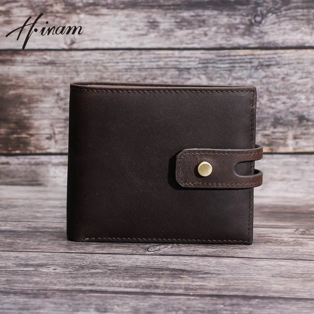 Genuine Leather Men's Wallet Rfid Blocking Protection Coin Purse Small Mini Card Holder Portomonee Male Walet