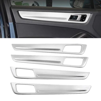 

DWCX 4Pcs Interior Door Handle Panel Cover Trim ABS Car Styling Matte Silver Fit For Porsche Cayenne 2018 2019