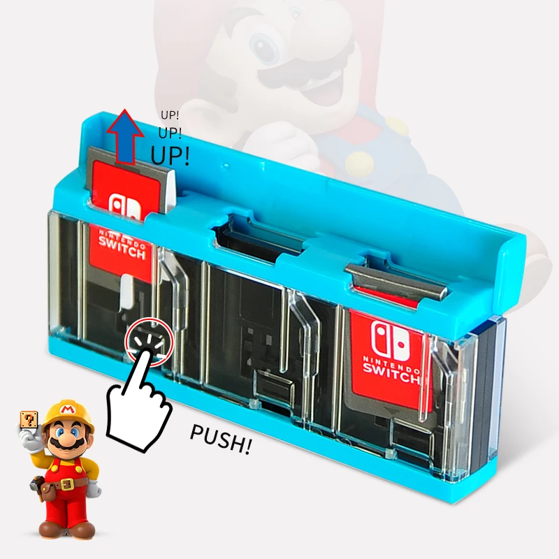 

6 Slots Game Card Cartridge Push Card Case Storage Box for NS Switch Games Holder Cartridges Collect Protect