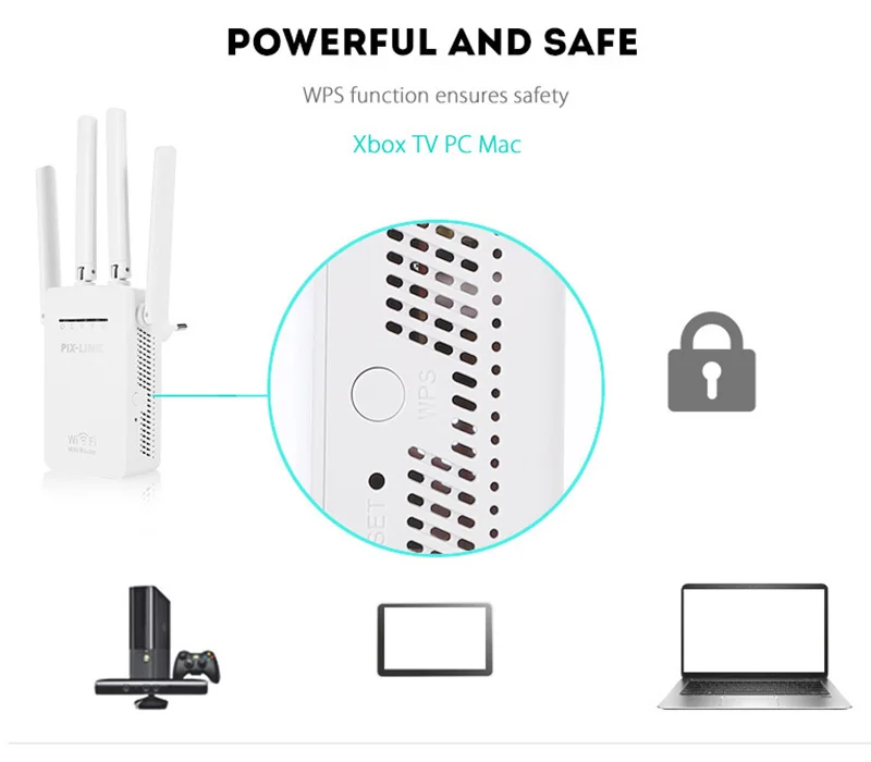 300M Wireless Router ,Network Extender Repeater With Four Wires For WiFi Signal Amplifier Repeater