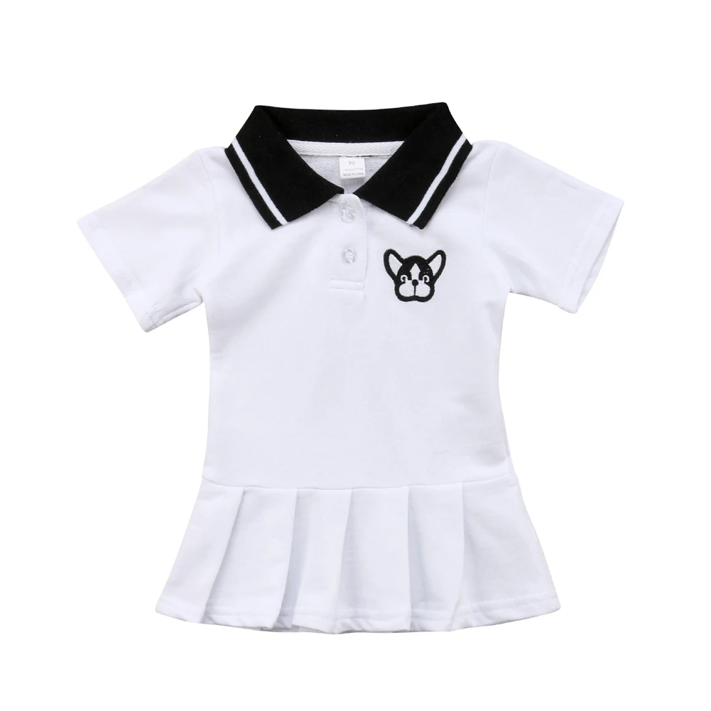 UK Kids Baby Girl Party Tutus Short Dress Toddler Summer Outfit Clothes Sundress - Цвет: Белый