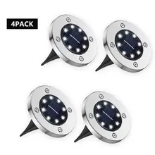 

1/4pcs Solar Powered Ground Light Waterproof Garden Pathway Deck Lights With 8/20 LED Lamp for Home Yard Driveway Lawn Road