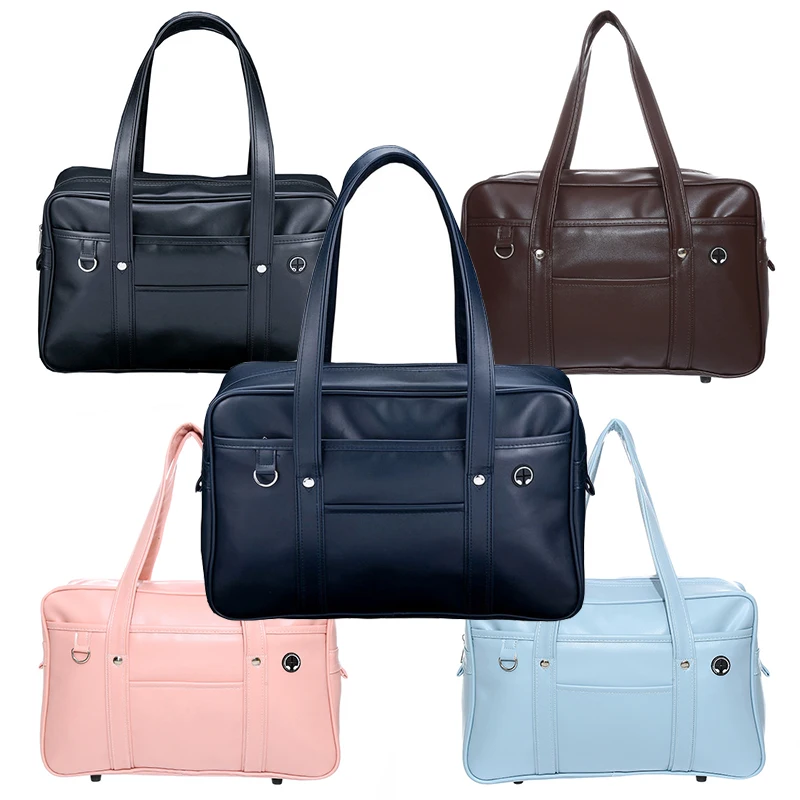 Japanese Style School Student Bags Japanese Girl Messenger Bag Strap Handbag JK Commuter Pu Leather Bag Bookbag