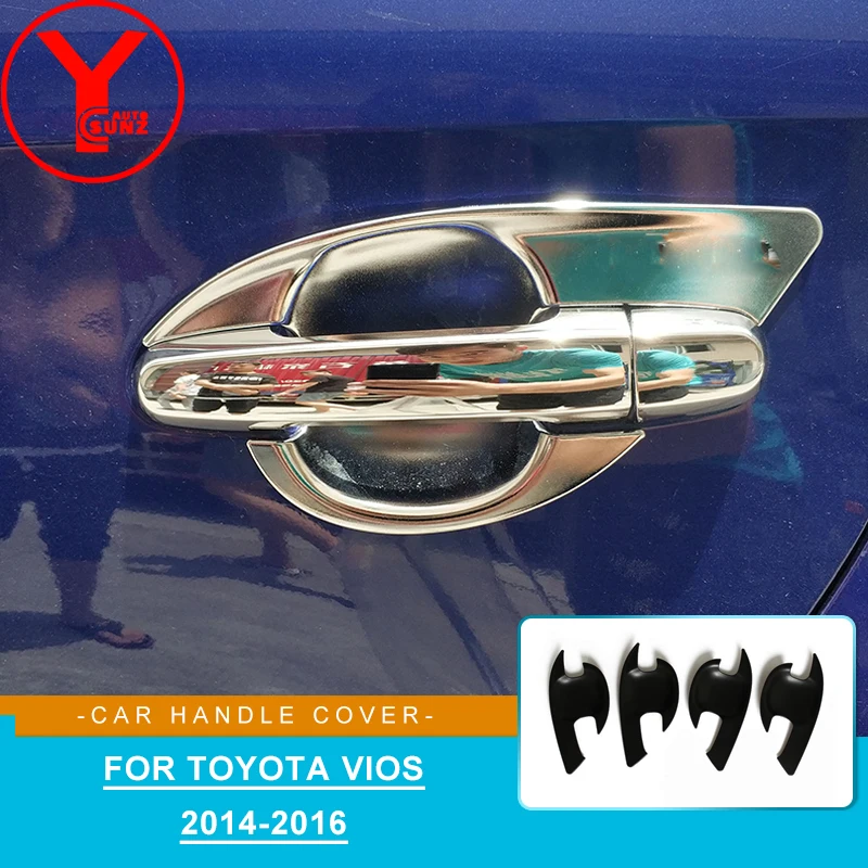 door handle bowl cover For toyota vios sedan 2014 2015 2016 black ABS