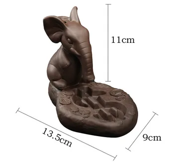 

Elephant Dollar Waterfall Incense Burner Ceramic Backflow Tower Cones Sticks Holder Aroma Smoke Rattan Living Room Set 60XL024