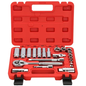 

21-Piece Medium-flying Sleeve Ratchet Wrench Set Tool Kit for Automobile Maintenance of Engines, Tires, Spark Plugs, etc.