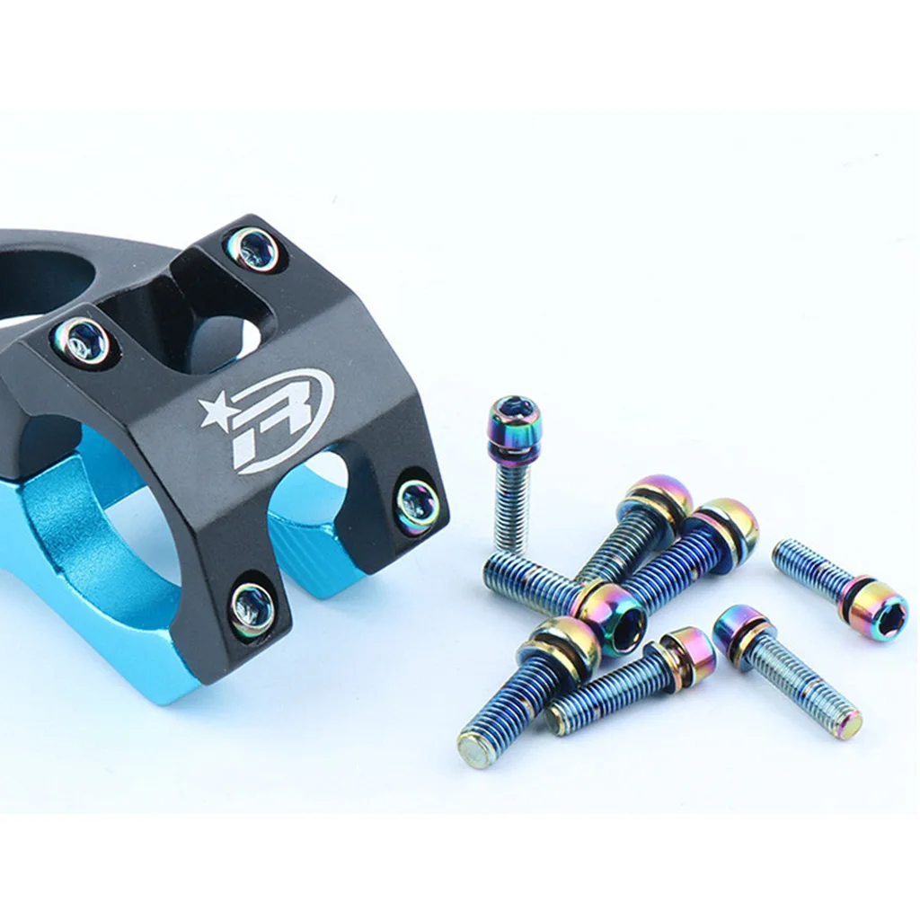 Pack 6 MTB Mountain Road Cycling Bike Bicycle Handlebar Stem Screw Bolts Replacement Parts Gear Accessories