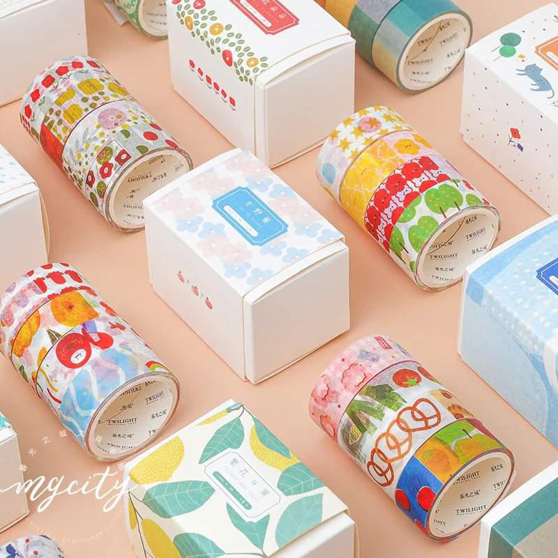 

3pcs/pack Happy Picnic Washi Tape Set Adhesive Tape Diy Scrapbooking Sticker Label Masking Tape