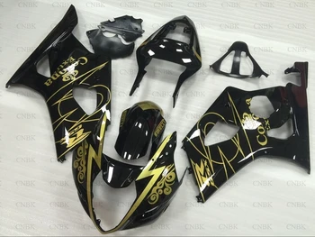 

Fairing Kits for GSX R 1000 04 GSXR1000 Fairing Kits 2004 GSX R 1000 Fairing Kits 2003 - 2004 K3 Black Gold