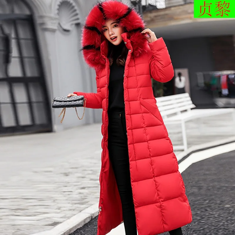 

2018 Winter New Style Dongdaemun Exta-long Long Thick to Ankle down Jacket Cotton-padded Clothes Slim Fit Cotton-padded Clothes