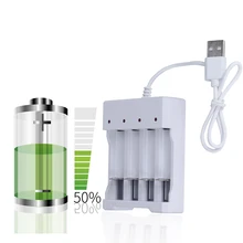 USB 4 Slots Fast Charging Battery Charger Short Circuit Protection AAA and AA Rechargeable Battery Station HighQuality