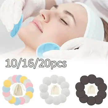 

Hot ! Makeup Remover Reusable Pads Cotton Pads Make Up Remover Bamboo Fiber Skin Care Skin Care Pads Cleaning Pads
