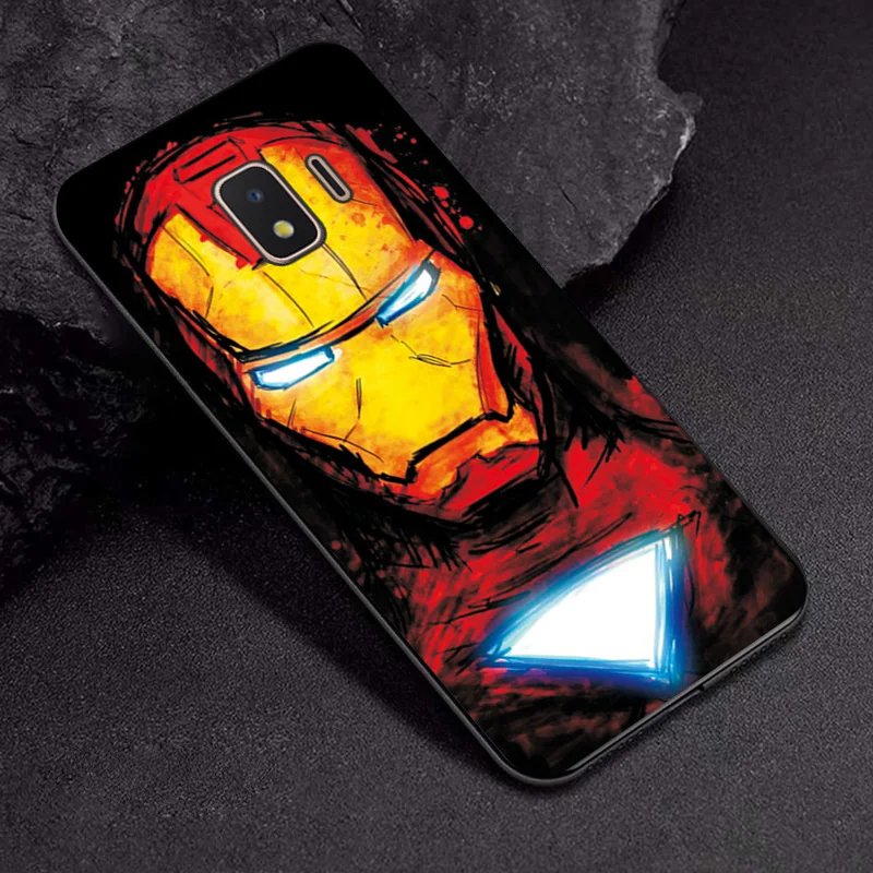 Чехол для телефона Marvel Железный человек для samsung Galaxy J2 J4 Core, черный чехол из ТПУ для samsung J4 J6 Plus чехол J5 J7 Prime - Цвет: TPUBLK640