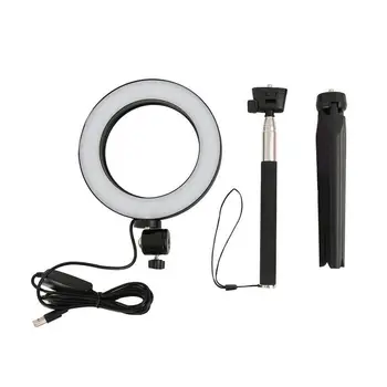

2020 New 16/20cm LED Ring Light 10model Dimmable Selfie Lamp With Tripod Photography Camera Phone Light For Makeup Video Live