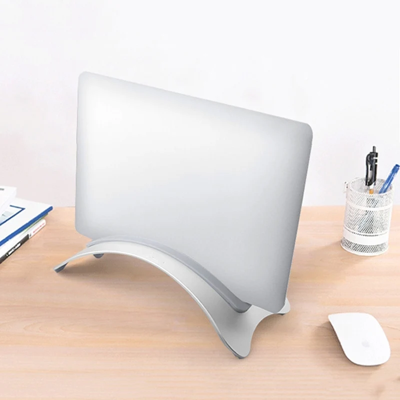 Серебристая подставка для ноутбука из алюминиевого сплава для Macbook Air 11 13 Pro retina 12 13 15 Вертикальная Базовая настольная подставка для ноутбука