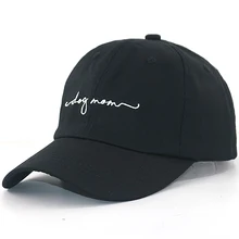 Черная шляпа для мамы и папы, хлопковая регулируемая бейсболка с вышитыми буквами в стиле хип-хоп, для любителей домашних животных, изогнутые модные солнцезащитные шляпы унисекс