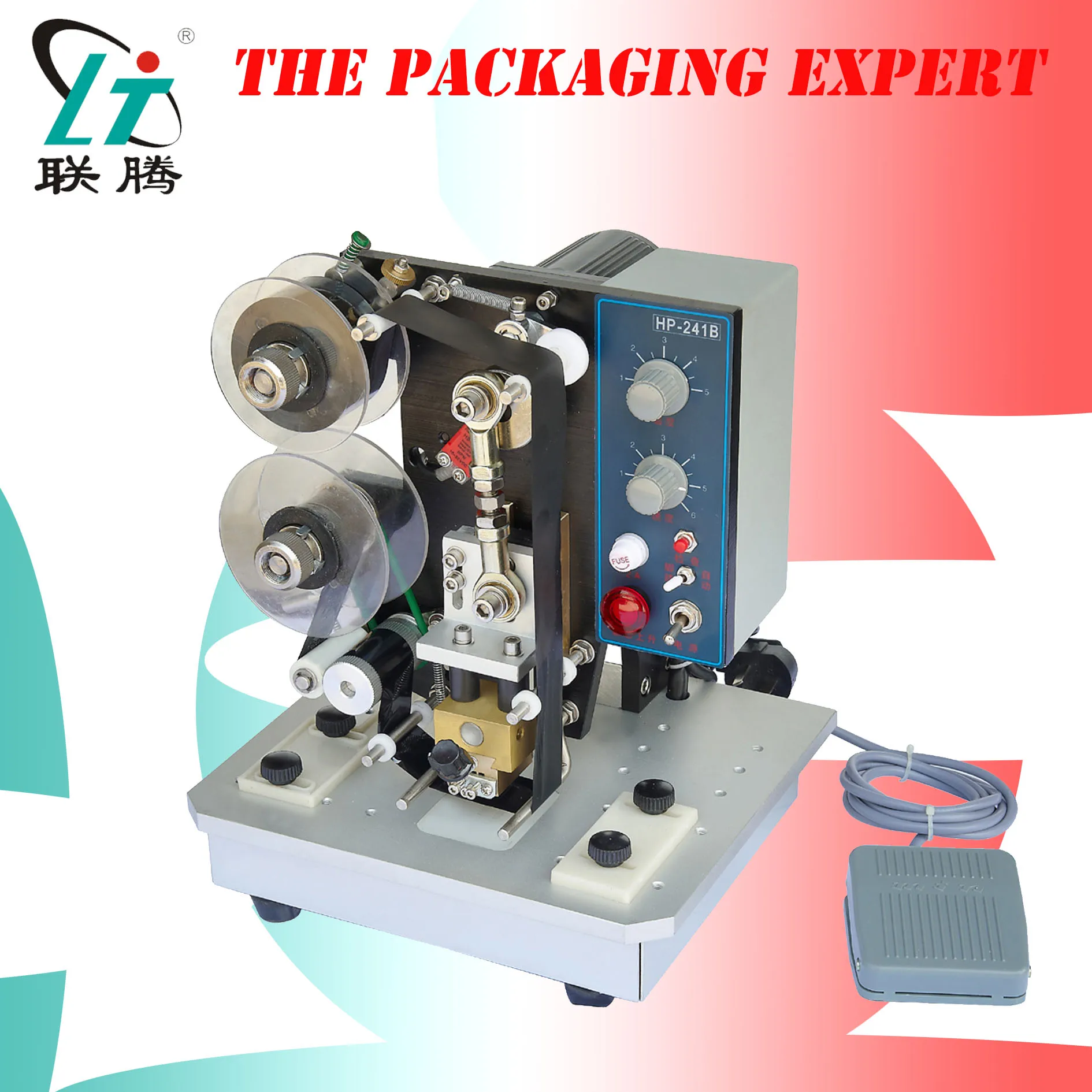 date printing machine on plastic bag