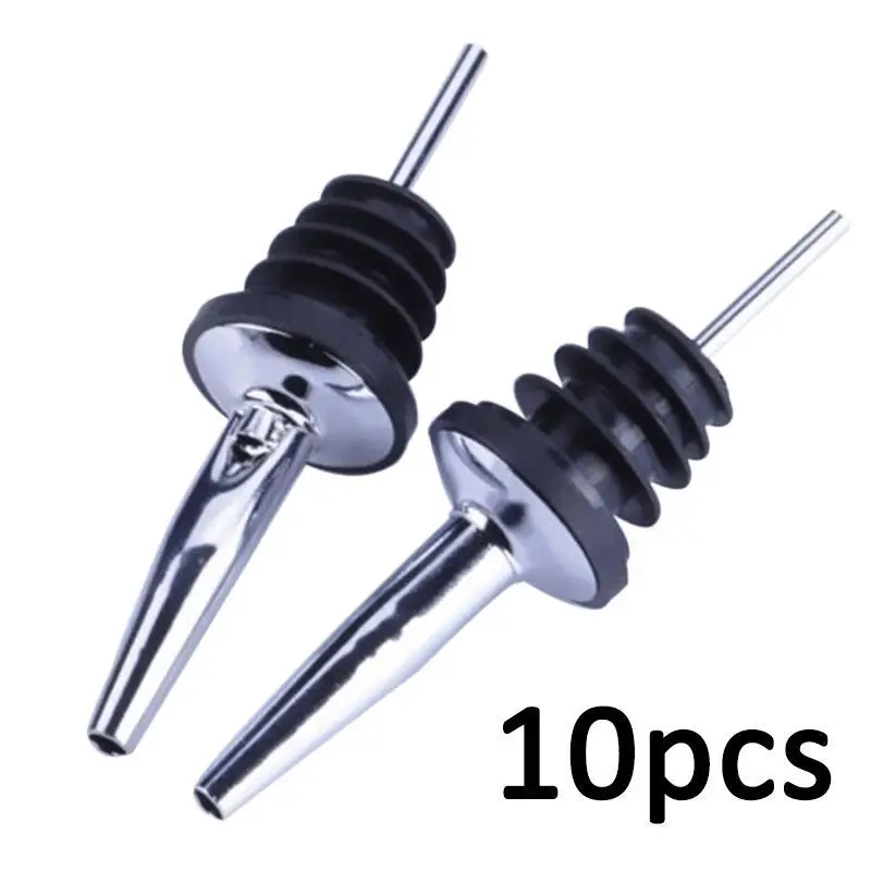 10 шт. нержавеющая сталь Pour Flow Pourer Кухня Бар Носик Пробка инструменты спиртные