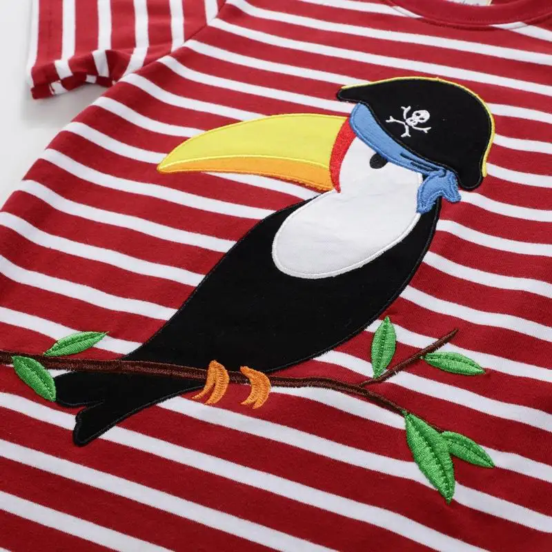 AILEROAD Животное Parrot Kid Рубашка Летняя одежда для девочек Хлопковые футболки для мальчиков Топы Тис Одежда Детская футболка на 2-7 лет