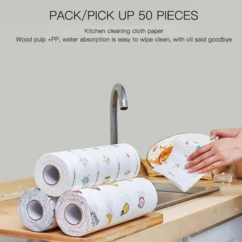 

Kitchen Multi Functional raw wood pulp Clean Paper Towel Cloth kitchen tools accessories gadgets paper soft and absorbs oil 4