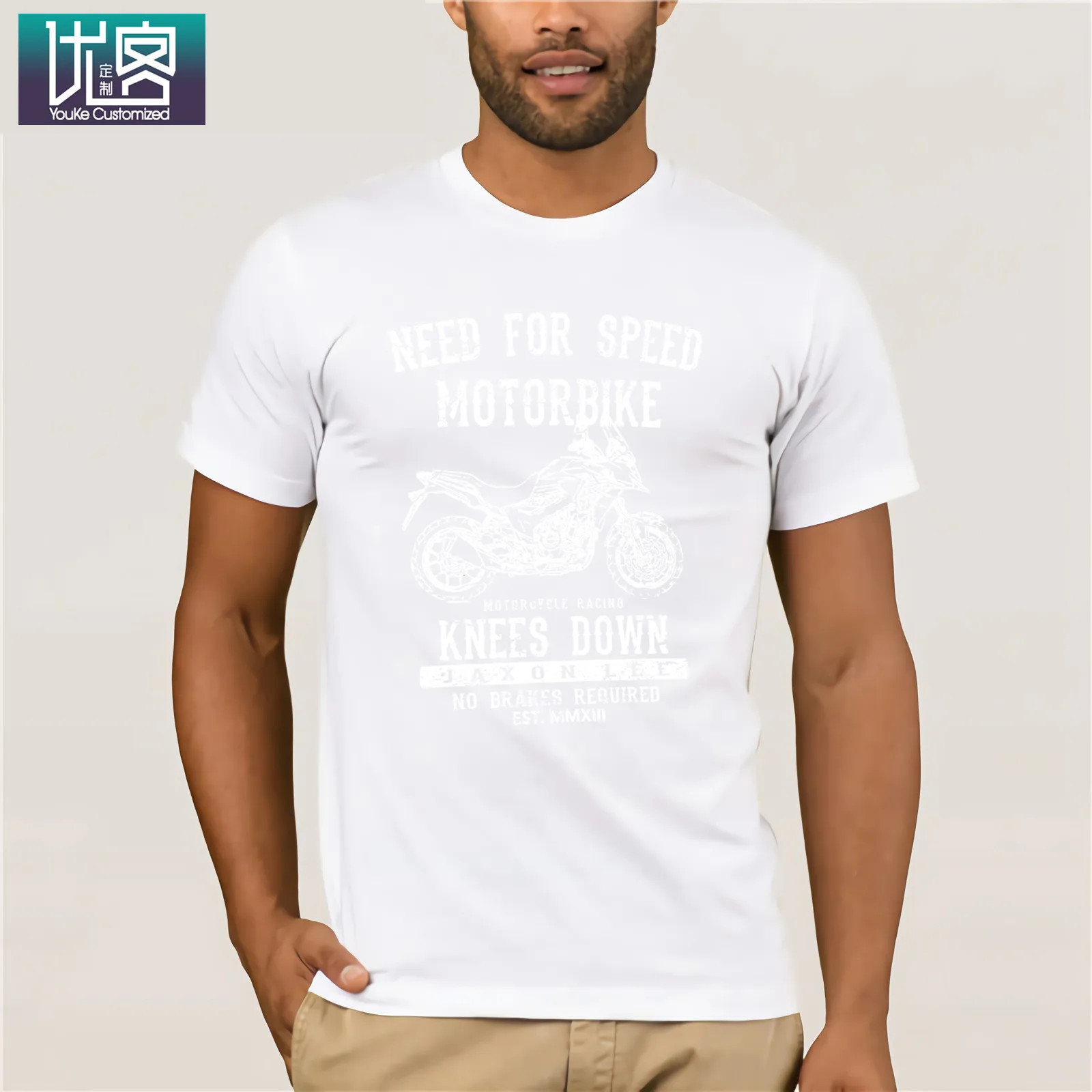 Скорость Cb500x мотоцикл искусство Футболка Одежда популярная футболка Crewneck хлопок тройники удивительные короткий рукав уникальный для мужчин топы - Цвет: white