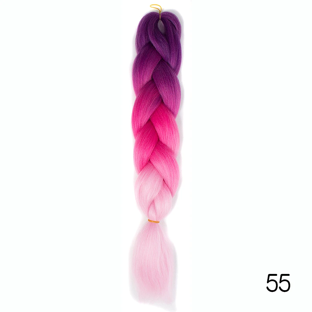 Kanekalon плетение волос синтетические волосы для наращивания огромные накладные коса деграде плетение волос канекалон - Цвет: M1b/красный