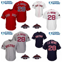 Мужские красные майки Boston J. D. Martinez Red Sox Scarlet, коллекция года, команда чемпионов, логотип игрока