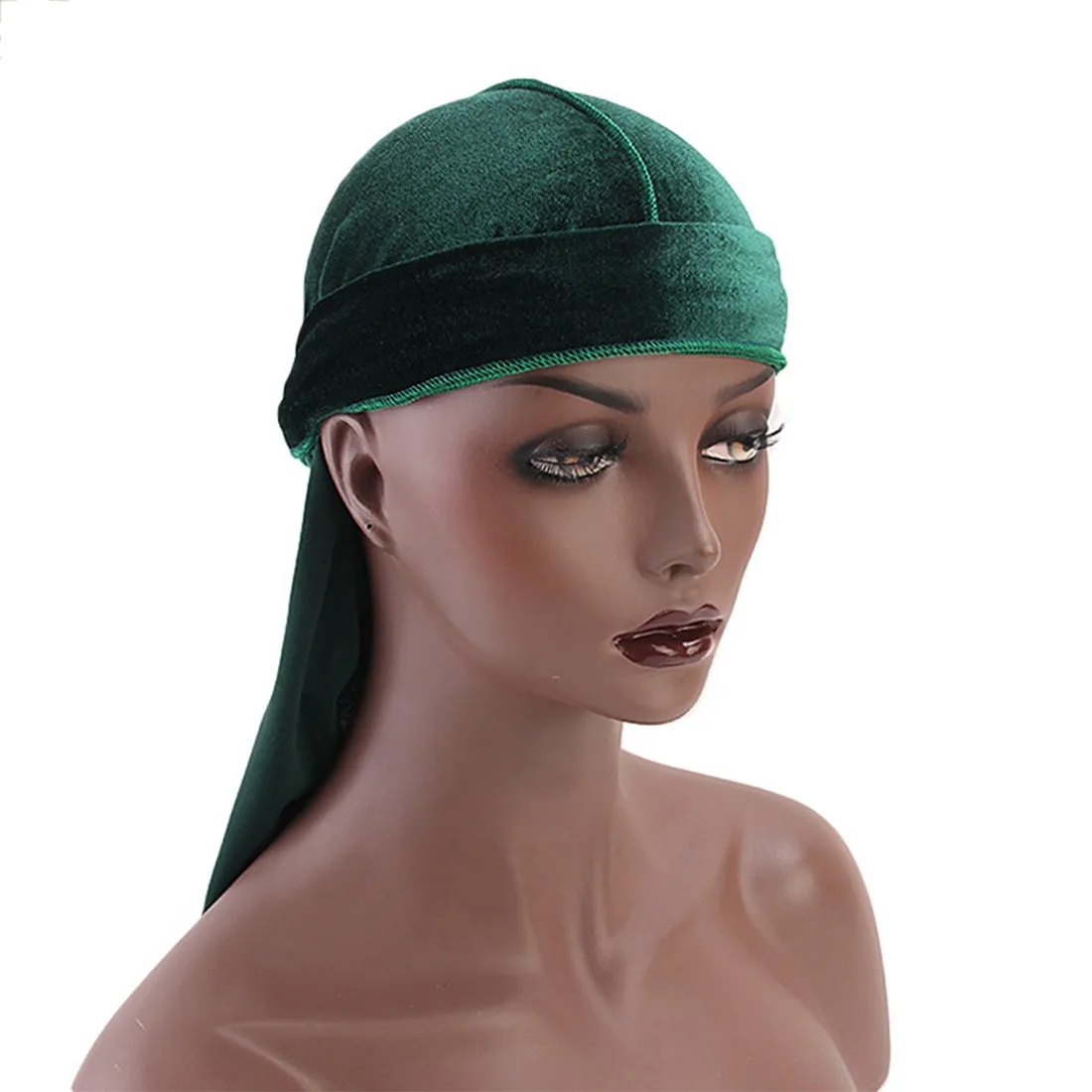 WENYUJH длинный хвост шелковый шарф Мусульманский Doo Rag пиратская шляпа Durag Кепка chemo Череп Шляпа Тюрбан повязка для волос банданы 12 цветов на выбор
