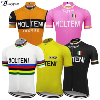 

Multi Retro MOLTENI Men's Cycling Jersey 2020 Summer MTB Jersey Bicycle Clothes Custom Classic Bike Clothing Maillot Ciclismo