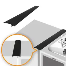 Силиконовая кухонная плита счетчик крышка зазора печь защита разлива уплотнение наполнитель черный