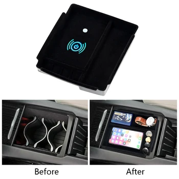 

Armrest Portable Organizer ABS Accessories Wireless Charger Storage Box Container Center Console Large Car For Tesla Model X S