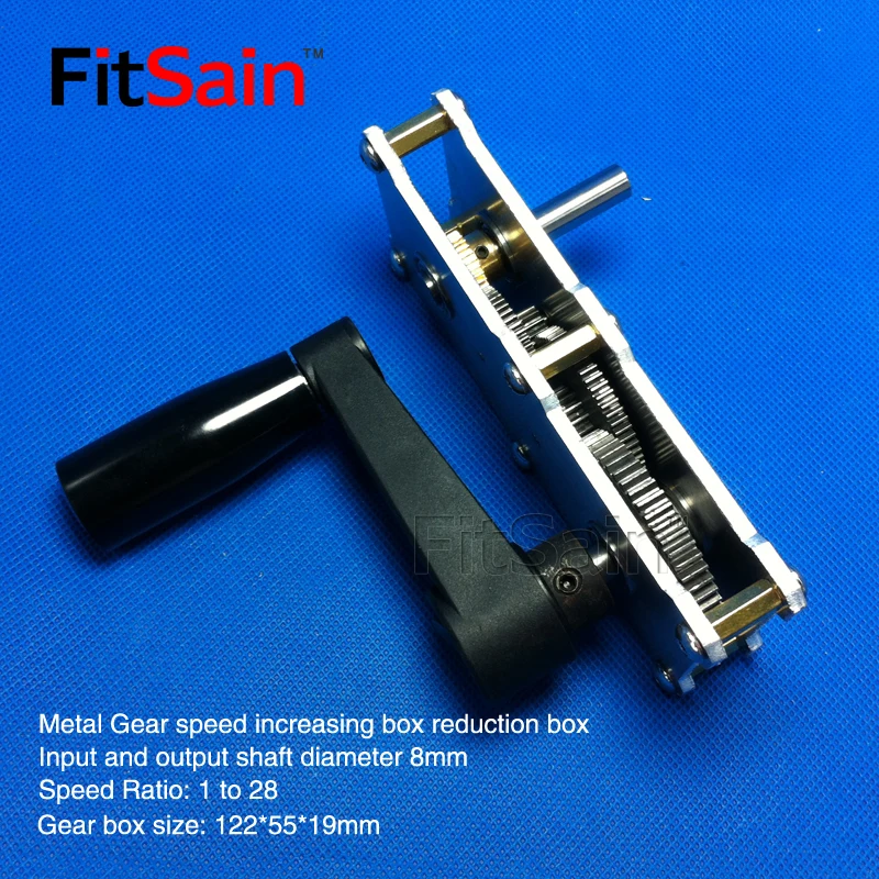 FitSain-Metal Gear Reducer speed-up box accelerator large torque accelerator Reducer