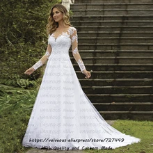 Сексуальный спинки свадебное платье в стиле бохо; Robe de Mariage Illusion Sheer с длинными рукавами из гардинного тюля свадебное платье es ; обувь под свадебное платье для невесты; Vestido de Noiva