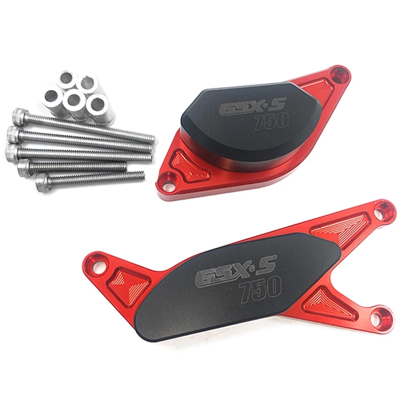 Для SUZUKI GSX-S750 GSX S750 CNC POM Frame Slider Crash Pad двигатель статор чехол Saver Защитная крышка - Цвет: Red