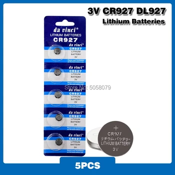 

5PCS 3V CR927 Lithium Button Battery BR927 ECR927 LM927 5011LC KCL927 DL927 CR 927 CR927-1W Coin Cell Batteries For Watch