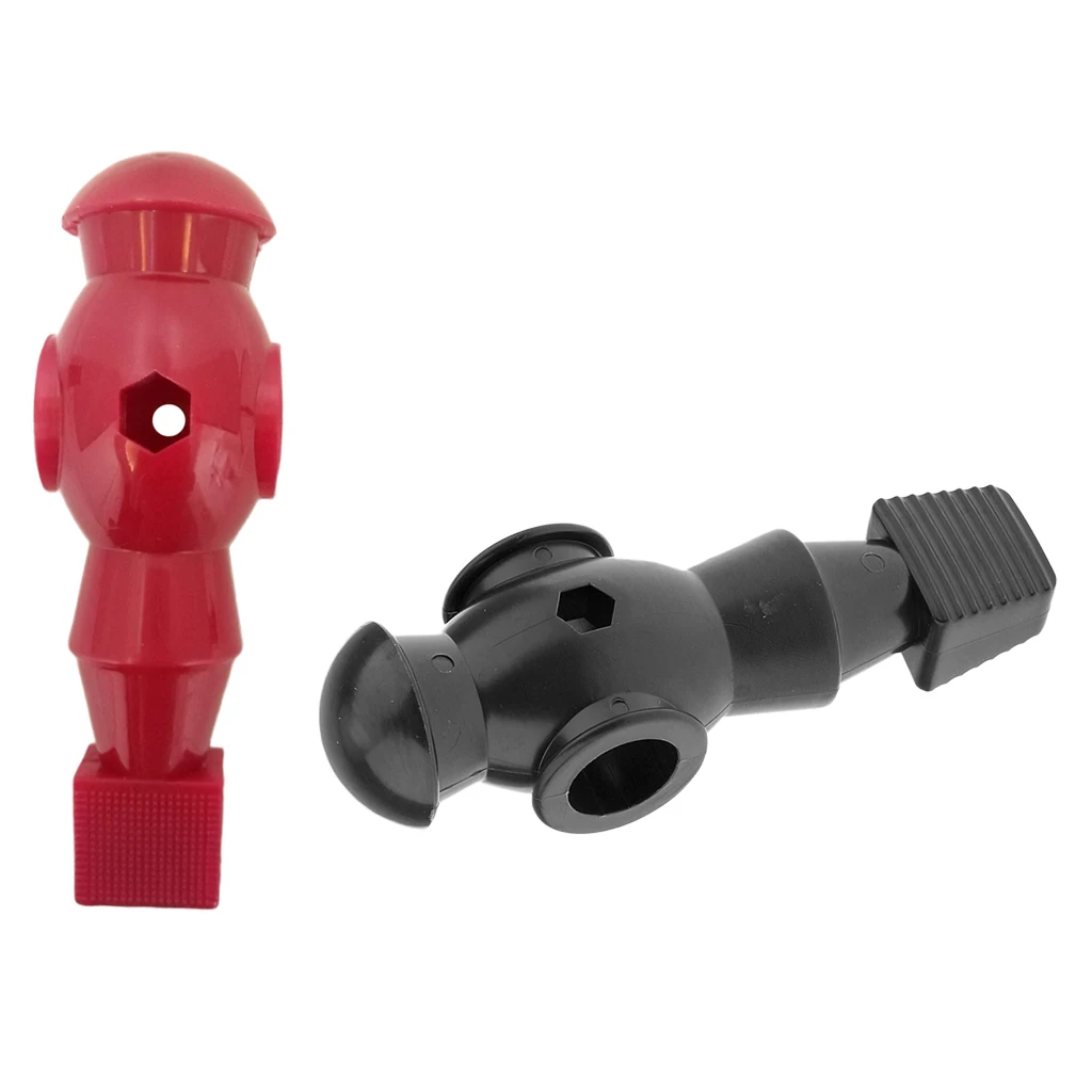 2pcs Foosball Guys Figure Table Soccer Men Player Replacement Black & Red 2pcs Foosball Guys Figure Table Soccer Men Player Replacement Black & Red