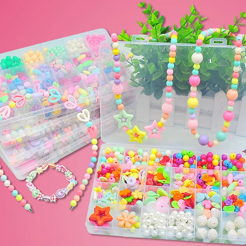 100 pçs contas pop crianças meninas princesa jóias fazendo kit criativo  colar pulseira anéis diy ideal