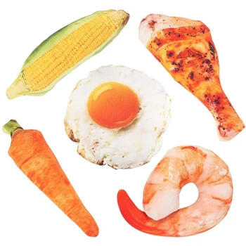 

Dog Squeaky Toys Puppy Chew 5 Pack Dog Toys Bulk with Squeakers, Soft Food Shape Pet Toy for Small Medium Dogs