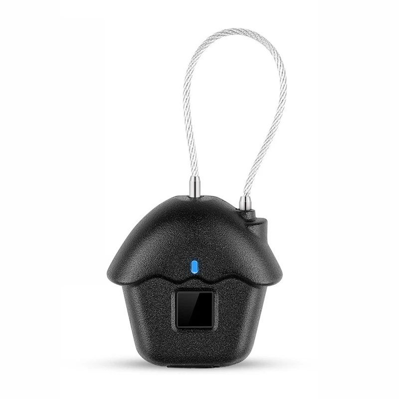 

Smart Fingerprint Padlock Led Safe Usb Charging Rechargeable Waterproof Door Lock For Home Security
