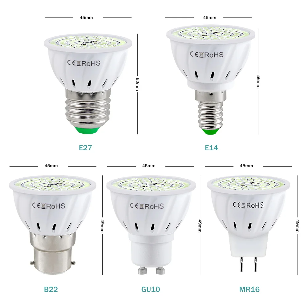 UV 쿼츠 전구 E27 살균기 램프, E14 LED 라이트, GU10 스포트라이트 MR16 살균 전구, B22 봄빌라 자외선 오존 램프, 220V