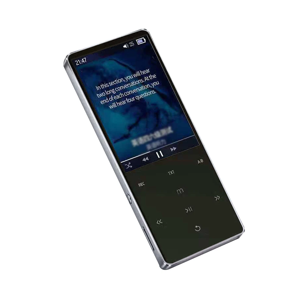 X8 металлический сенсорный экран MP4 Bluetooth музыкальный плеер для спорта бега поддерживает диктофон для чтения электронных книг просмотра изображений - Цвет: Черный