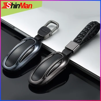 

ShinMan High quality Aluminum alloy Key Car key Case key Cover For Tesla Model X Key Cover Car Keychain Accessories