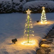 

Outdoor Christmas Solar Fairy Lights Metal LED Xmas Tree Decoration String Lights Holiday Decor Ornament Eco Friendly Great Gift