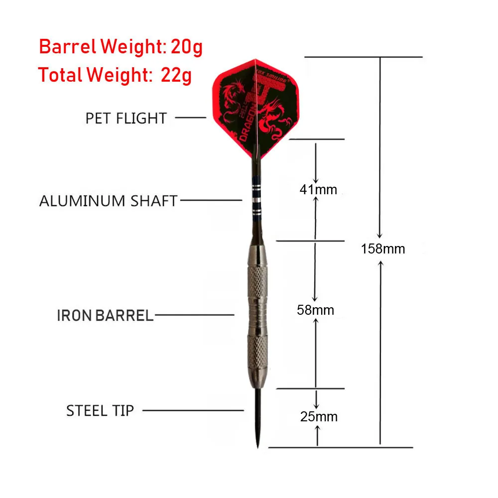 Fox Smiling 3 шт. 22/23 г Сталь Дартс с высоким Класс Железный Чехол Коробка посылка(подарок: 3 шт. Перелёты+ 1 шт. точильный камень