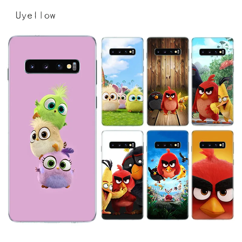 

Uyellow Silicone Case For Samsung S8 S9 S10 S10E Plus J4 J6 J8 A6 A7 A8 A9 Plus 2018 Note 8 9 10 Pro The Angry Bird Soft Cover
