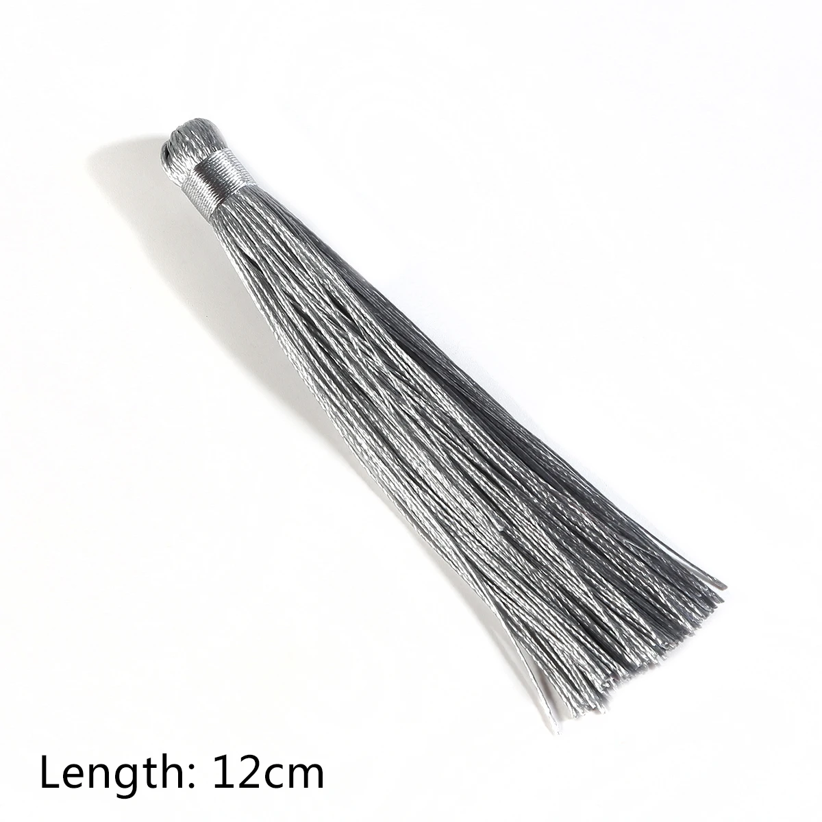 Light Grey 1/2 шт, 24 цвета, 12 см, хлопок, шелк, кисточка, автомобильная подвеска, шип, висячие, китайский узел, кисточки, серьги, кисточки, сделай сам, аксессуары ручной работы - Цвет: Light Grey