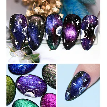 

Soak off UV LED Gel Nail Polish Environmentally Friendly 9D Starry Sky Shiny Nail Polish KG66